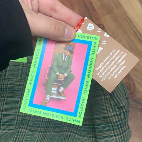 NWT Green Plaid Adult Tailored Suit Pants 30x30 - Houston White - Picture 9 of 12